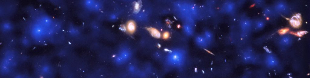 What is there in the space between the oldest galaxies?