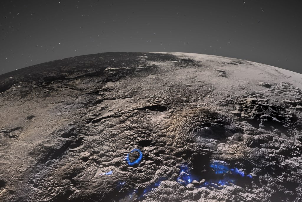 4 mile high ice volcanoes on Pluto